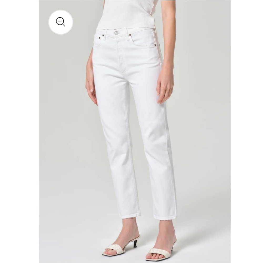 Agolde Riley High Rise Straight‎ Crop Jeans (Whip) - Picture 7 of 8